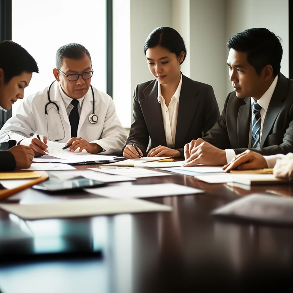 전문가와 상담하는 모습