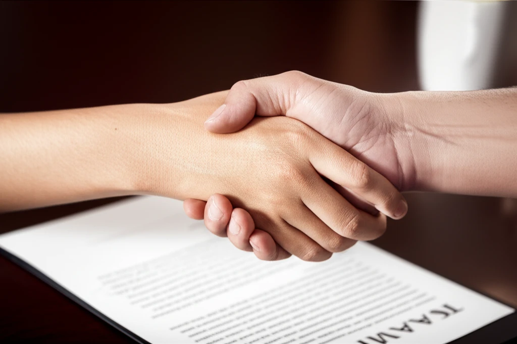 법률 서류와 돋보기