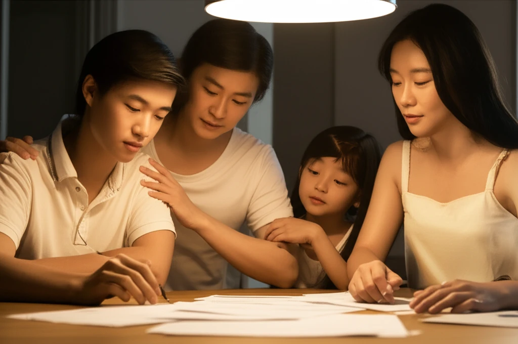 가족의 위로와 공감 이미지