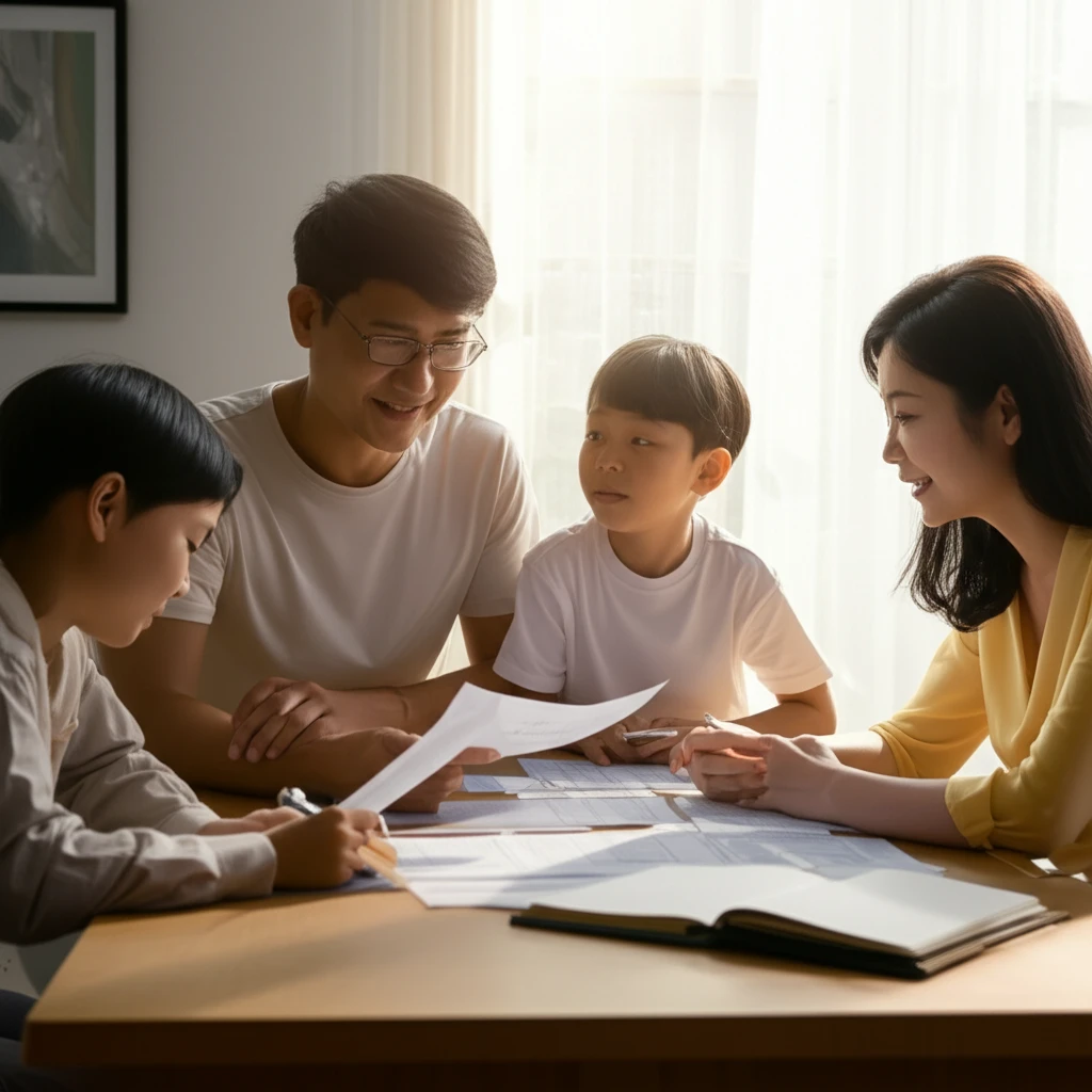 가족과 정보 공유 이미지