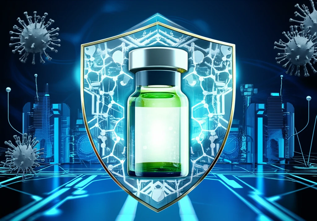 배리트락스주 탄저백신 바이알과 GC녹십자 연구진 이미지